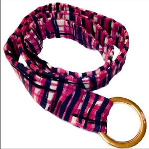 Lilly Pulitzer cloth belt size medium pink blue